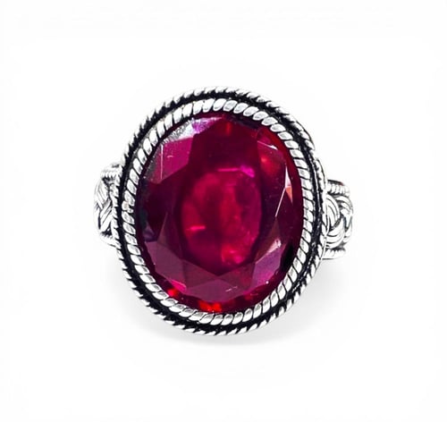 ياقوت افريقي بصياغة السلك