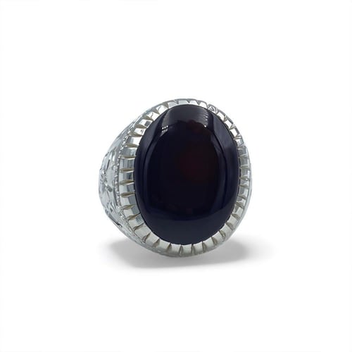 خاتم العقيق اليمني بصياغة البرتاش 001046