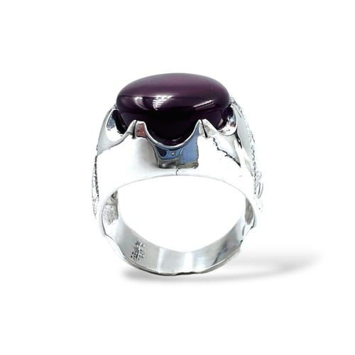 خاتم العقيق الكبدي وبصياغة حجازية 001031