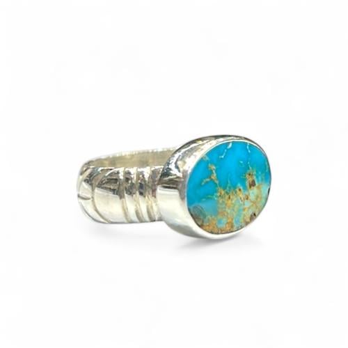 خاتم الفيروز النيشابوري بصياغة ملكي فضة متين