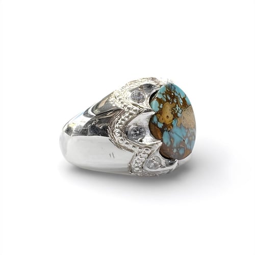 خاتم الفيروز النيشابوري مطعم بالموزنايت