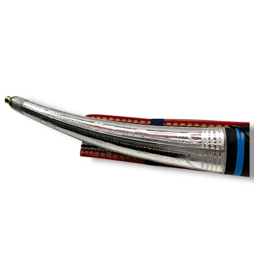 جنبية الذريع الملساء كامل بالفضة الخالص 60 سم