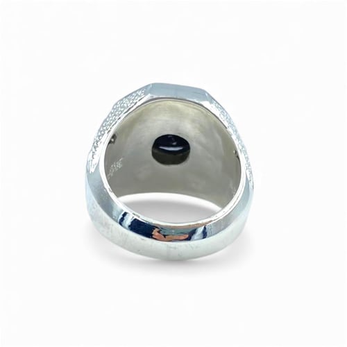 خاتم الموزنايت الأسود الملكي