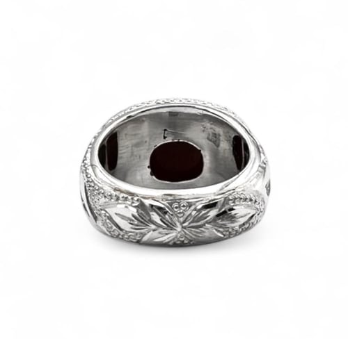 خاتم البرتاش بالعقيق الكبدي وبصياغة حجازية 0022