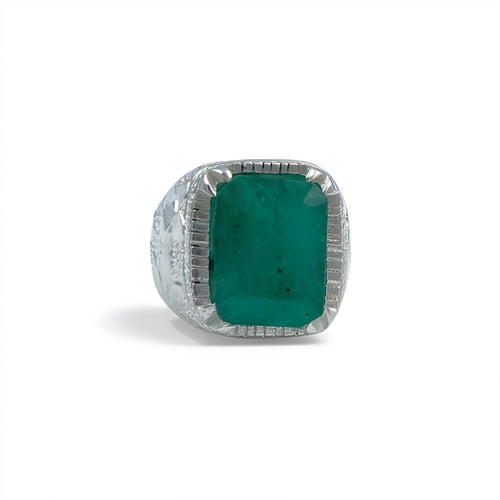 خاتم الزمرد الأفريقي بصياغة البرتاش 001044