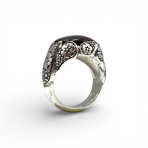 خاتم تفصيل حسب الطلب صياغة حجازي برتاش-عقيق يمني ك...