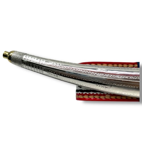 جنبية الذريع الملساء كامل بالفضة الخالص 50 سم