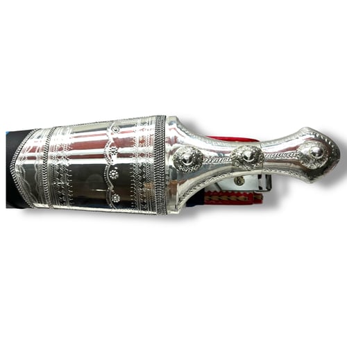 جنبية الذريع الملساء كامل بالفضة الخالص 60 سم