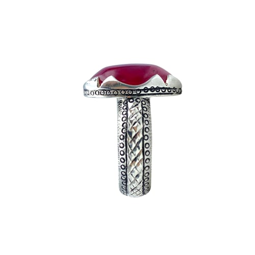 خاتم البرتاش الملكي بالياقوت وبصياغة حجازية 001022