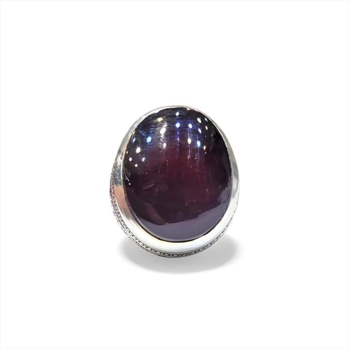 خاتم عقيق يمني كبدي بصياغة حجازية برتاش