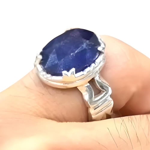 خاتم زفير أفريقي شغل يدوي فضة حجازي ملكي