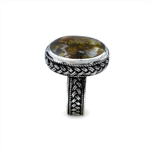 خاتم عقيق يمني ورد الربيع الملكي