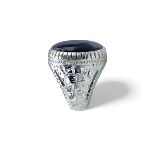 خاتم العقيق اليمني بصياغة البرتاش 001046