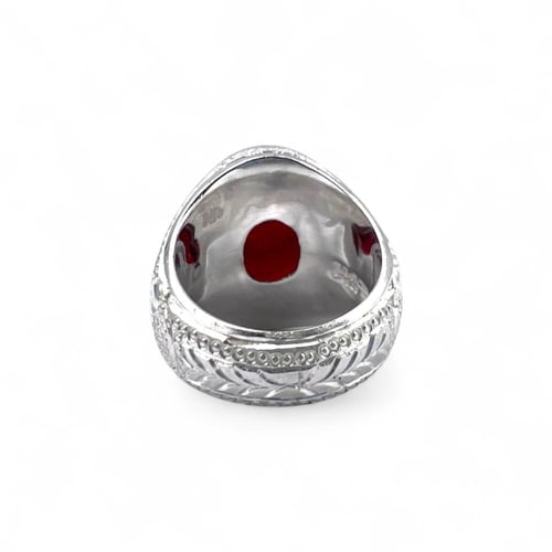 خاتم البرتاش بالعقيق الكبدي وبصياغة حجازية 0088