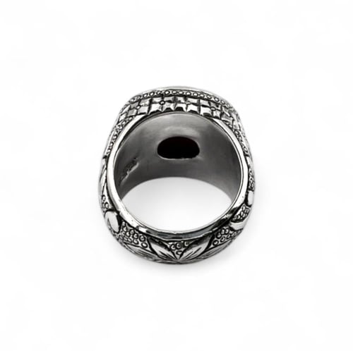 خاتم البرتاش بالعقيق الكبدي وبصياغة حجازية 0044