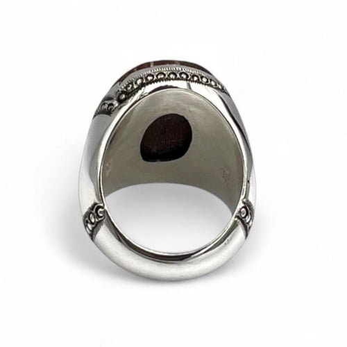 خاتم العقيق اليمني بصياغة حجازية