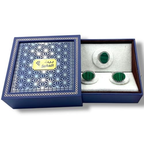 طقم خاتم وكبك من الفضة