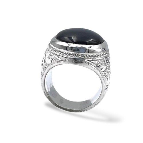 خاتم البرتاش بالعقيق الكبدي وبصياغة حجازية 001030