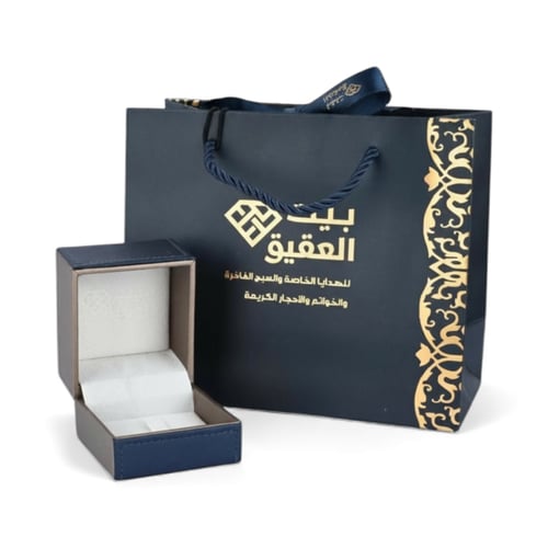 خاتم الموزنايت الأسود الملكي