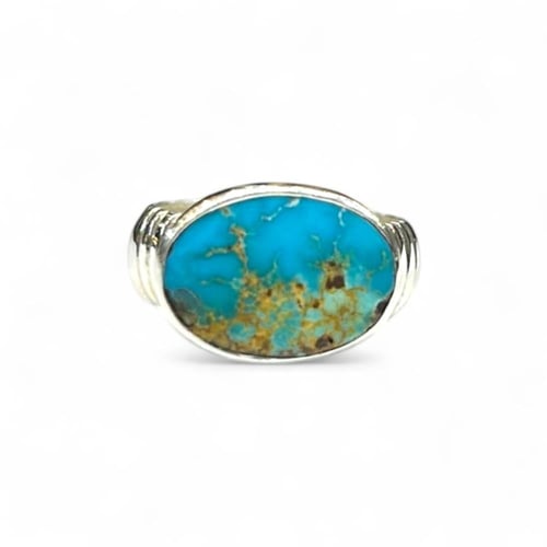 خاتم الفيروز النيشابوري بصياغة ملكي فضة متين