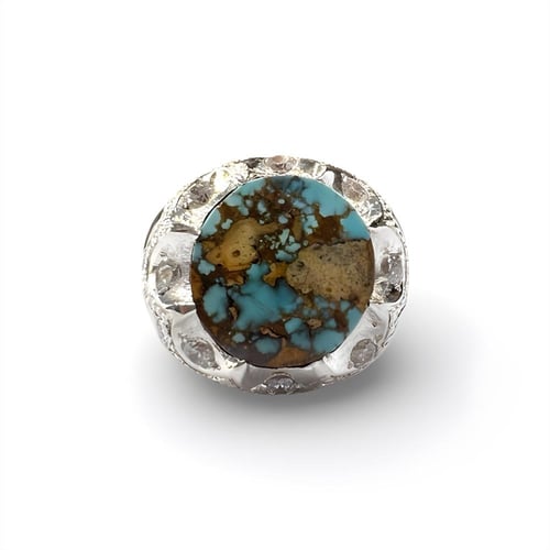 خاتم الفيروز النيشابوري مطعم بالموزنايت