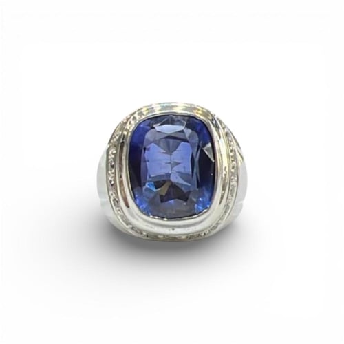 خاتم زفير بانكوك مطعم بالموزنايت بصياغة حجازية ملك...