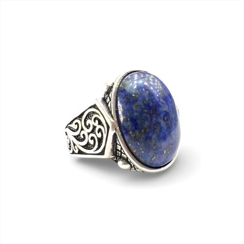 خاتم اللازورد الطبيعي بصياغة اسطنبولية فاخرة