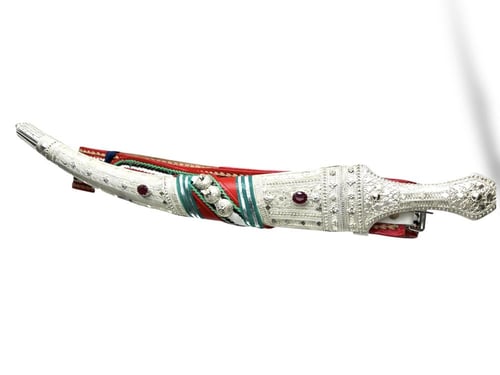 جنبية الذريع المحبب مطعمه بالياقوت الأفريقي 60 سم