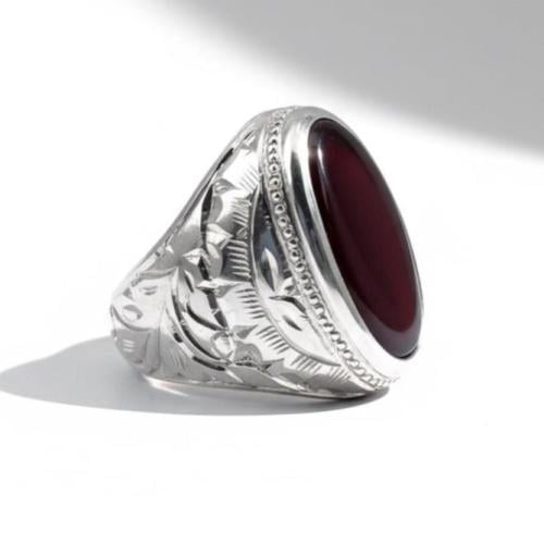 خاتم البرتاش بالعقيق الكبدي وبصياغة حجازية 0099