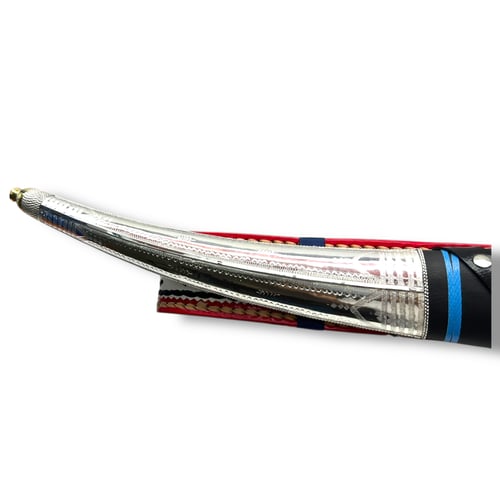 جنبية الذريع الملساء كامل بالفضة الخالص 60 سم