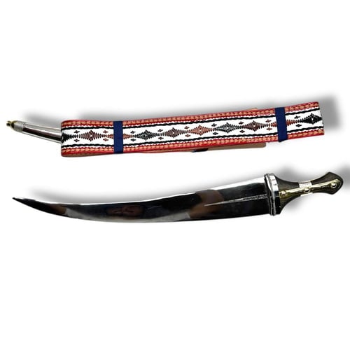 جنبية الذريع الملساء كامل بالفضة الخالص 60 سم