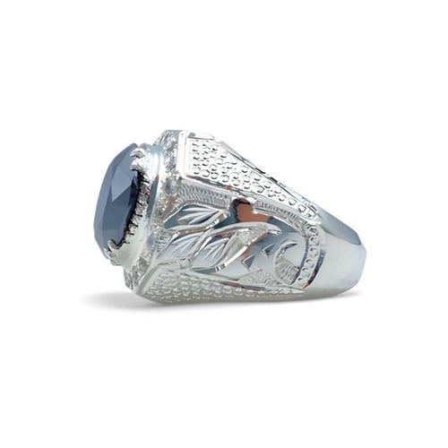 خاتم الموزنايت الأسود الملكي