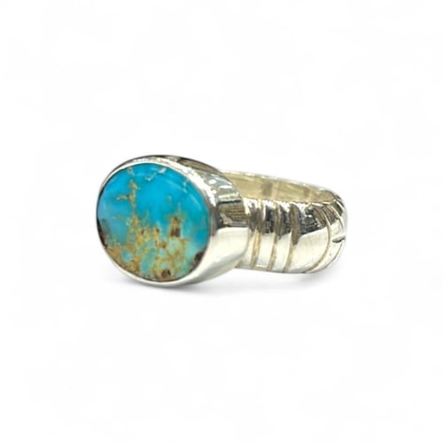 خاتم الفيروز النيشابوري بصياغة ملكي فضة متين