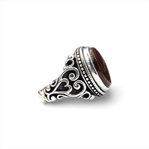 خاتم العقيق اليمني بصياغة اسطنبولية فاخرة