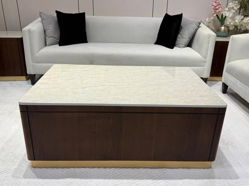 طقم طاولات قشرة الجوز (٧) قطع