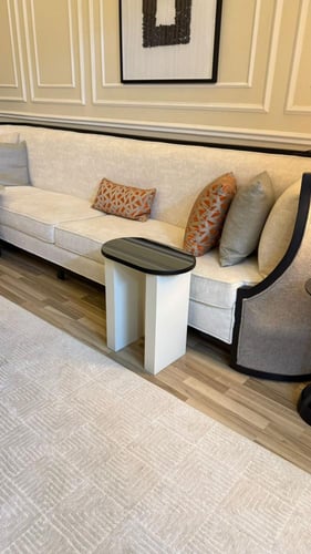 طاولة خدمة قاعده خشب سطح مرايا