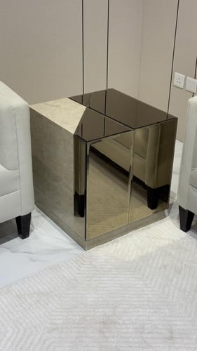 طاولة جانبيه بديل رخام مع مرايا