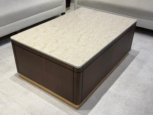 طقم طاولات قشرة الجوز (٧) قطع