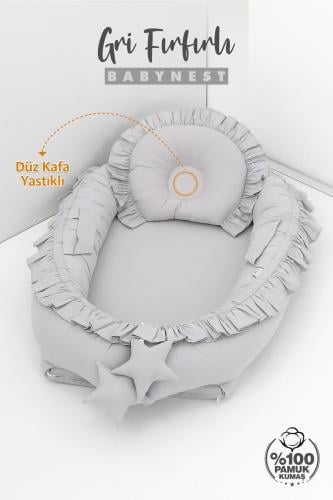 سرير محمول للاطفال حديثي الولادة مع وسادة بمواد عا...