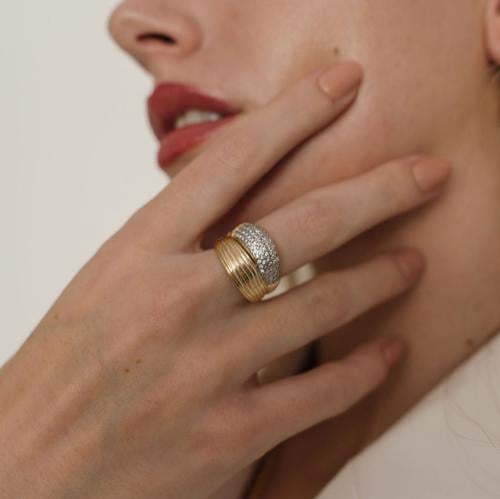 خاتم مطلي مع الكرستال