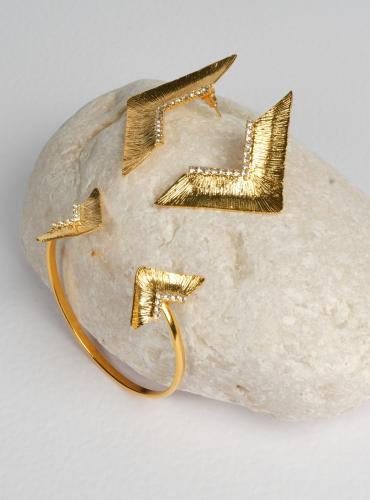 اسواره مطلية مع زركون