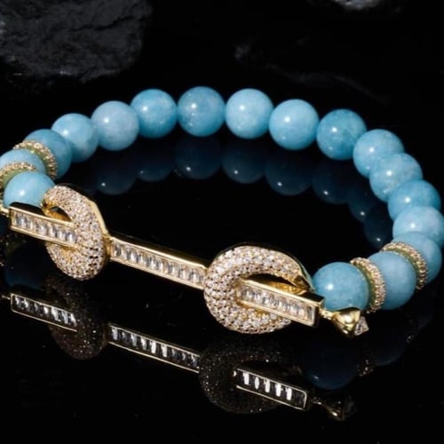 لون المعدن ذهبي - مقاس cm 16 (s-m) … سوارة فاخرة م...