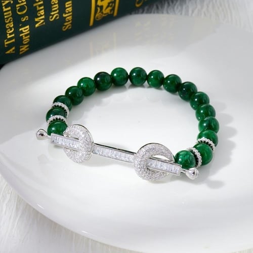 لون المعدن فضي - مقاس cm 18 (L-xl) ….سوارة فاخرة م...