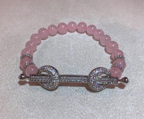 لون المعدن فضي - مقاس cm 16 (s-m) ….. سوارة فاخرة...