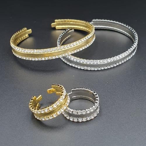 خاتم مطلي مزين بزركون عالي الجوده