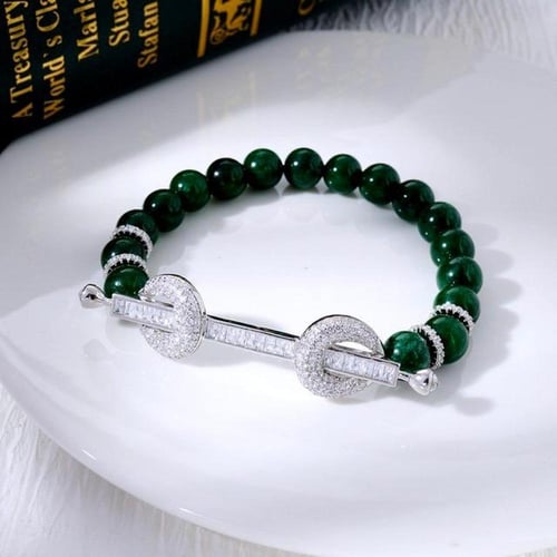 لون المعدن فضي - مقاس cm 16 (s-m) ….. سوارة فاخرة...