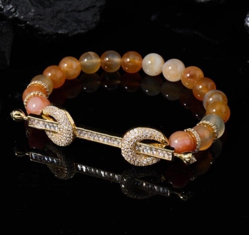 لون المعدن ذهبي - مقاس cm 18 (L-xl) … سوارة فاخرة...