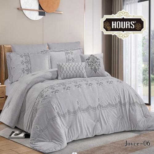 طقم مفرش نفرين من هورس لحاف 8 قطع فرو شتوي Joyce-0...