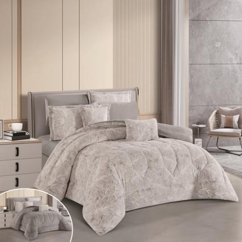 طقم مفرش نفر شتوي من هورس لحاف فرو ناعم وجهين 4 قط...