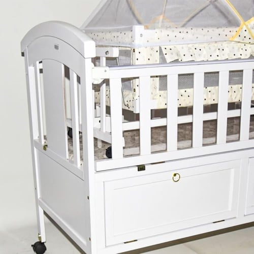 سرير أطفال هورس ابيض M806-W